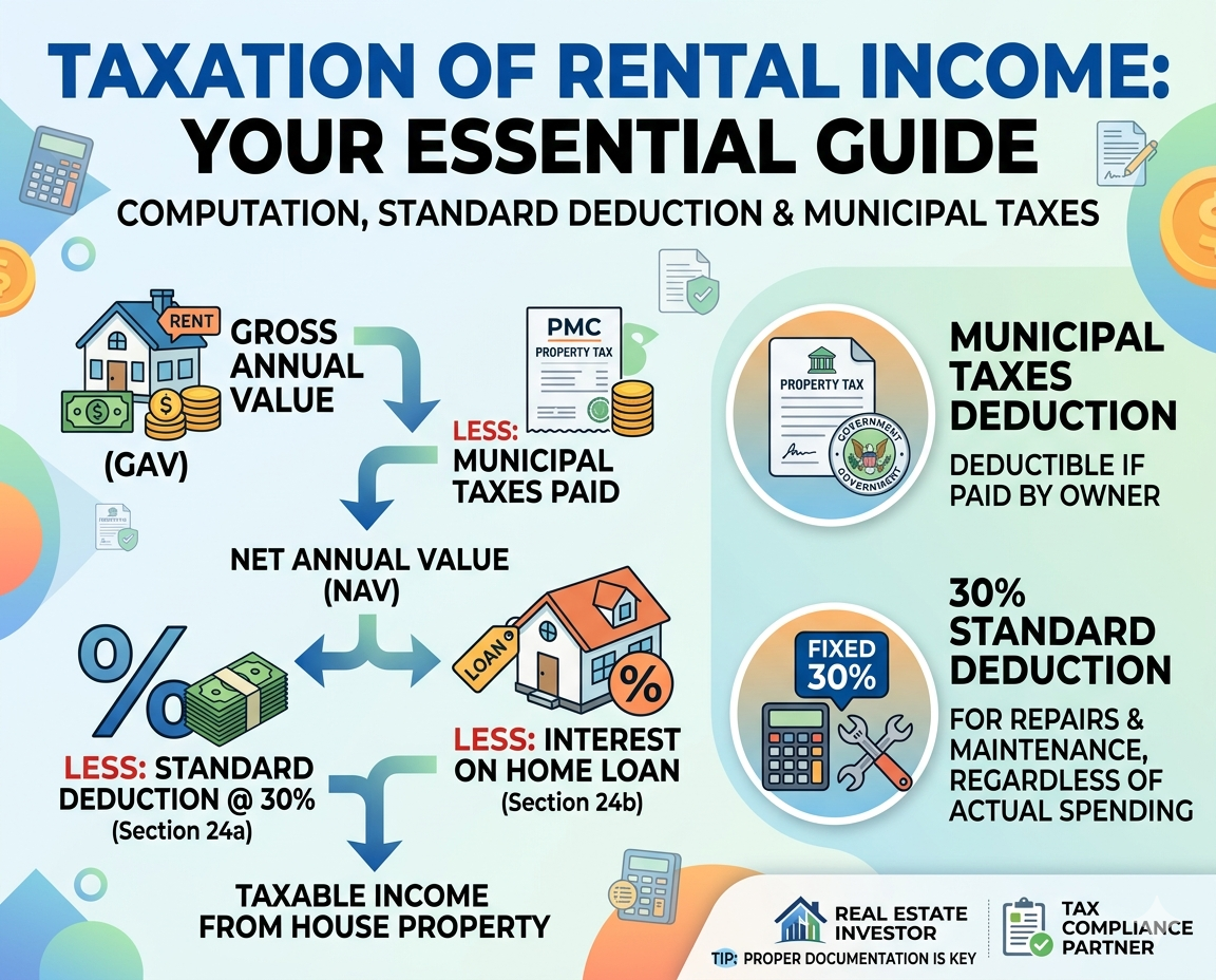 Taxation Of Rental Income – Computation, Standard Deduction, Municipal Tax